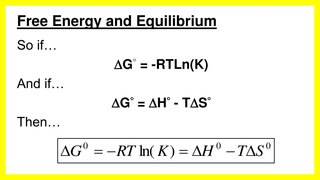 free energy and equilibrium 2