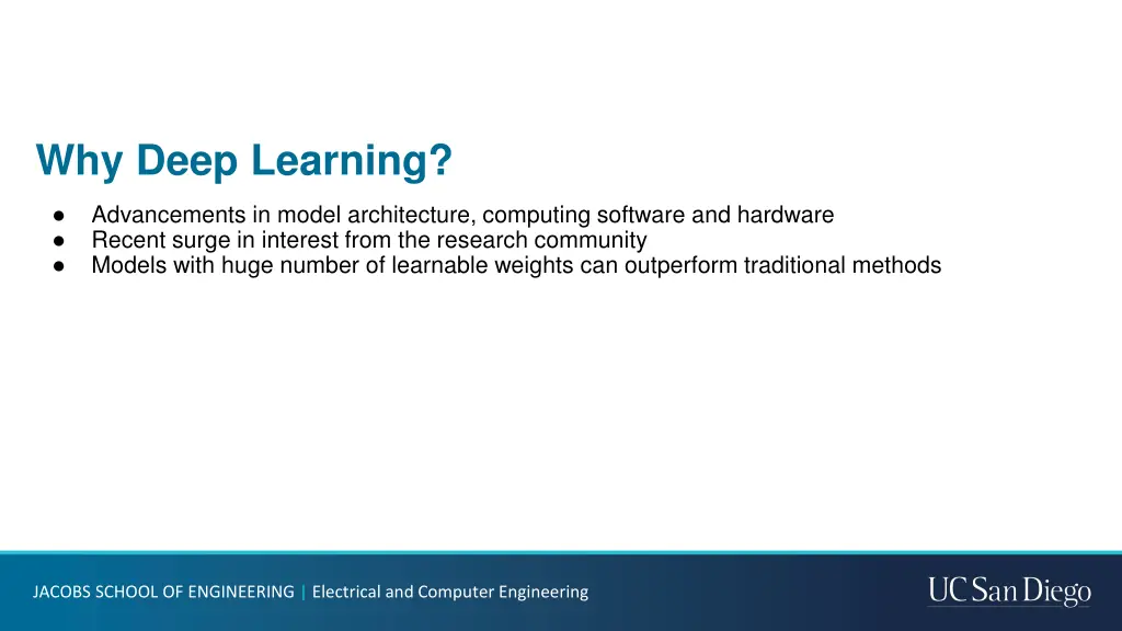 why deep learning