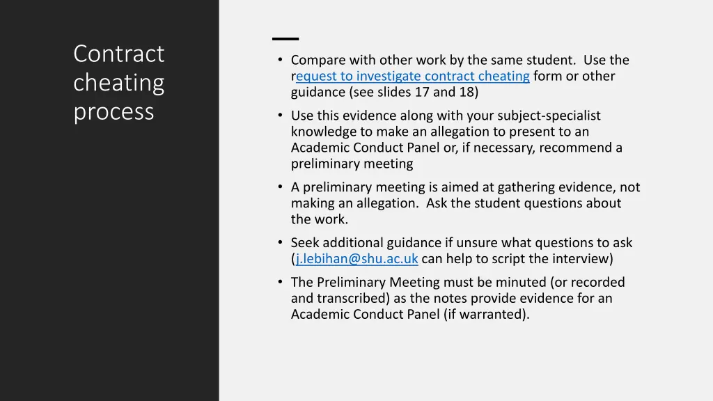 contract cheating process