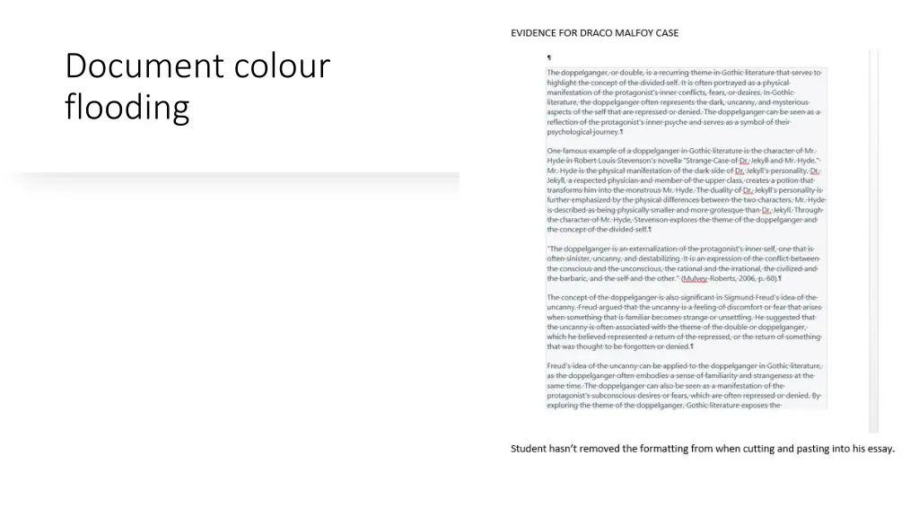 document colour flooding