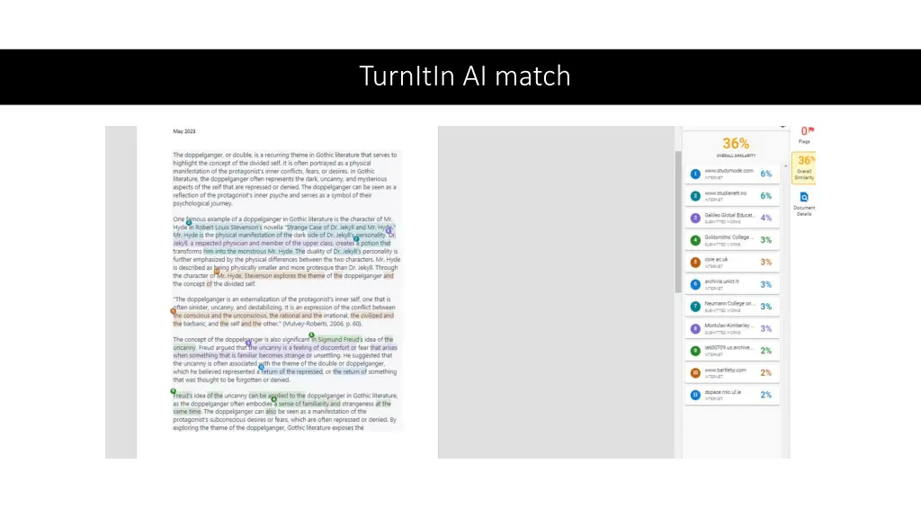 turnitin ai match