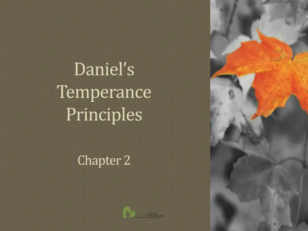 daniel s temperance principles