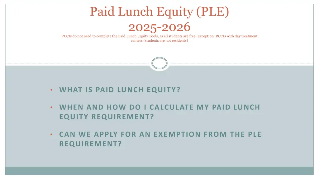 paid lunch equity ple 2025 2026 rccis do not need