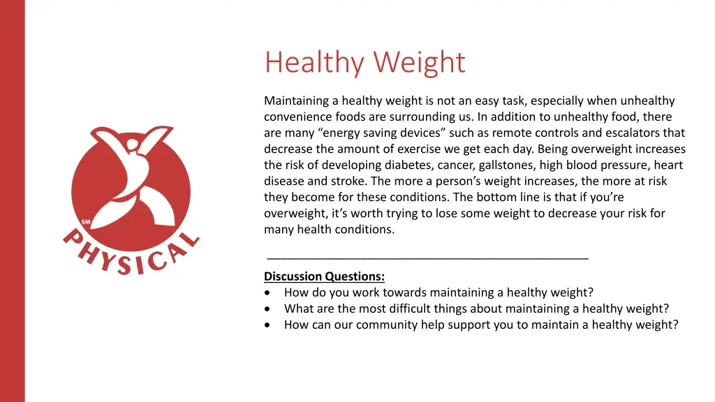 healthy weight