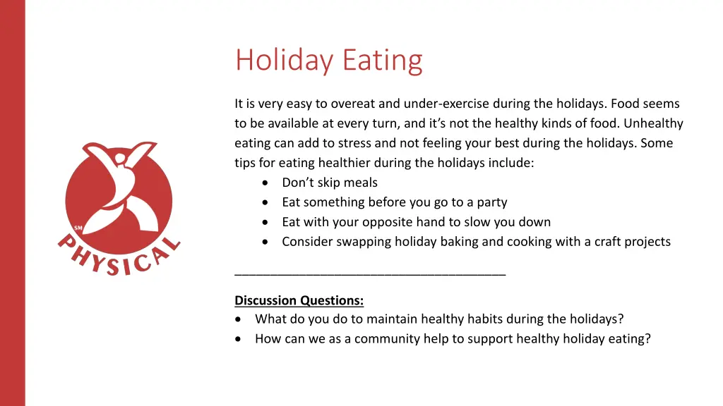 holiday eating