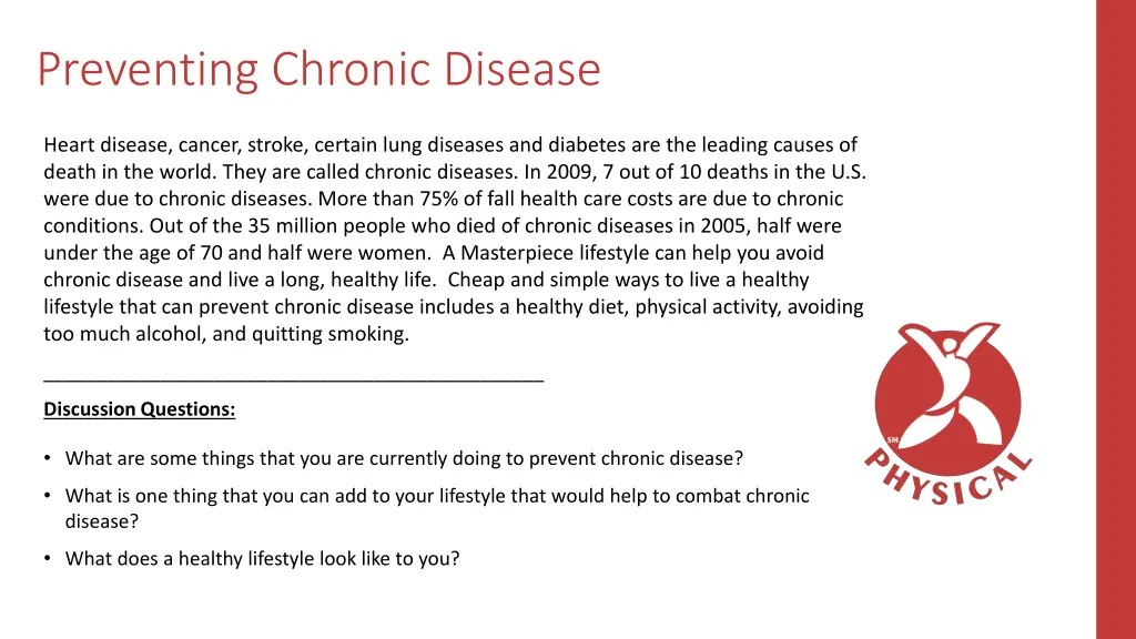 preventing chronic disease