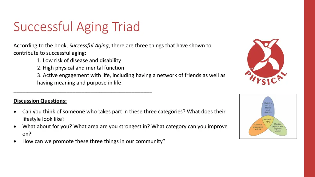 successful aging triad