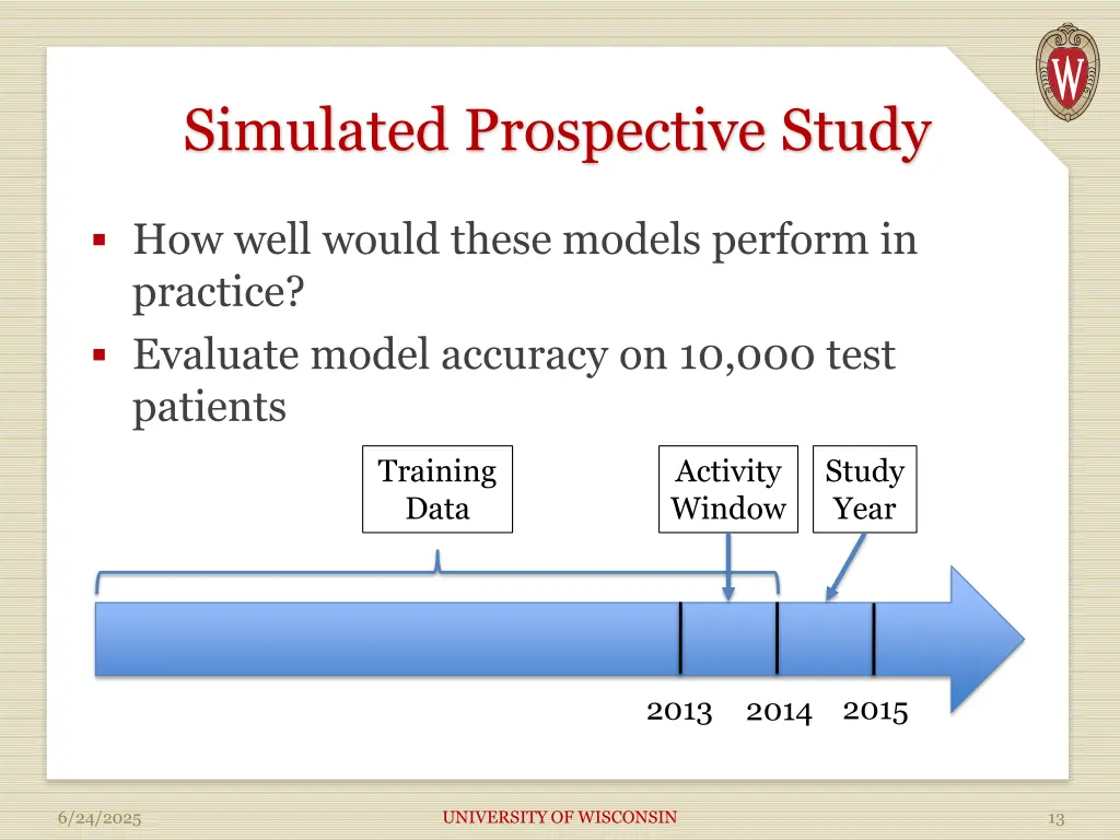 simulated prospective study