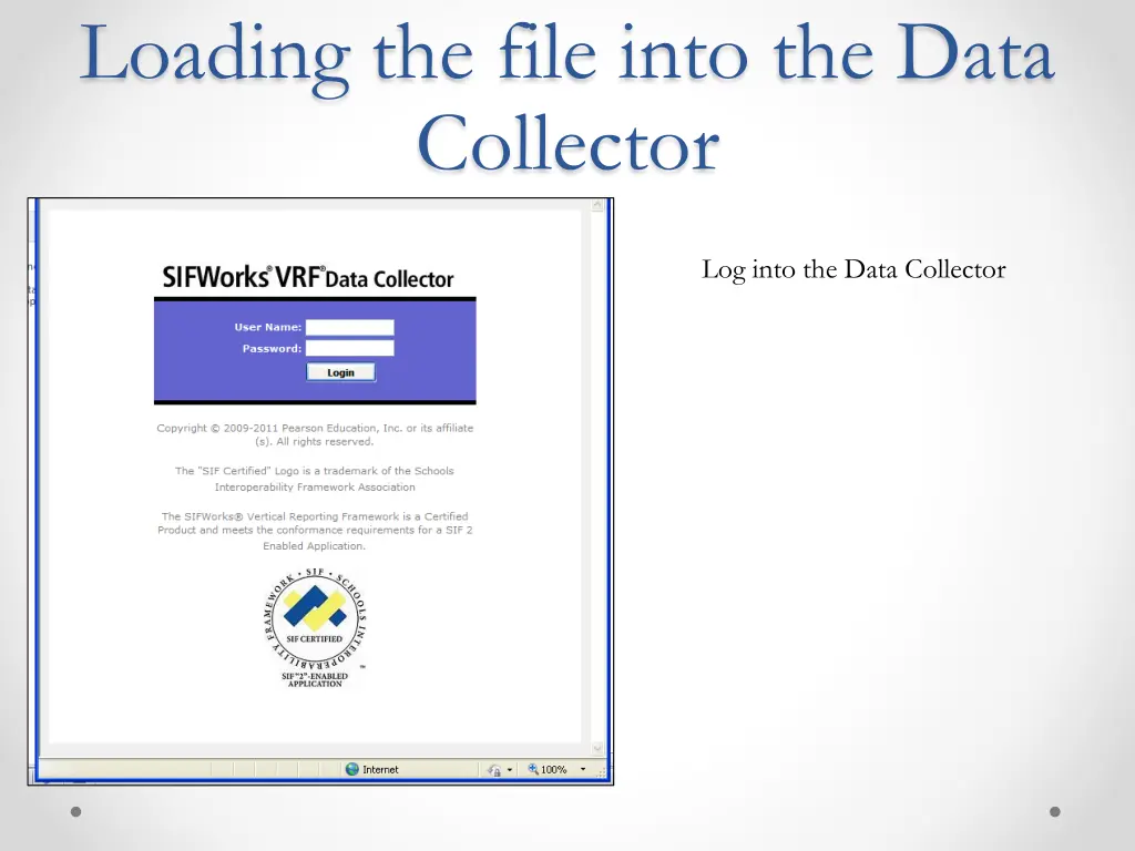 loading the file into the data collector