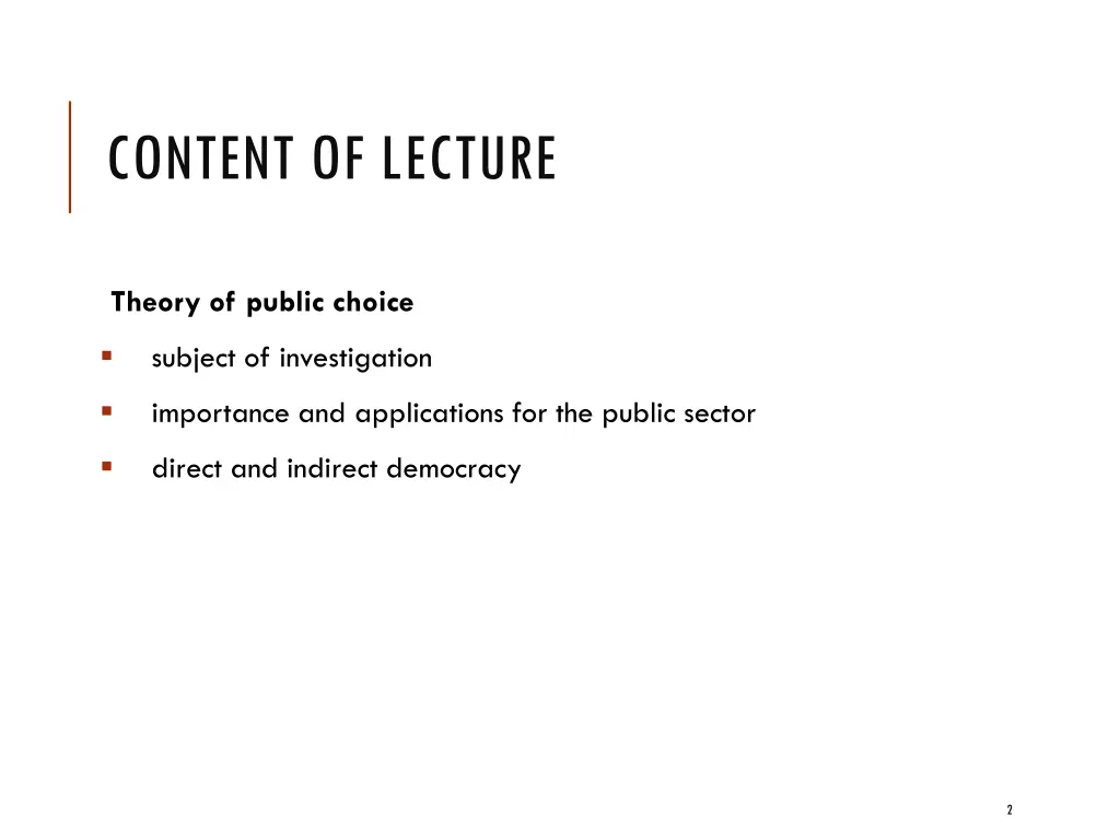 content of lecture