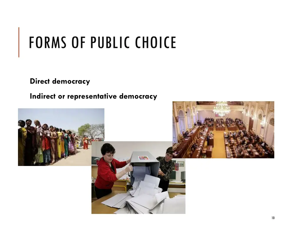 forms of public choice