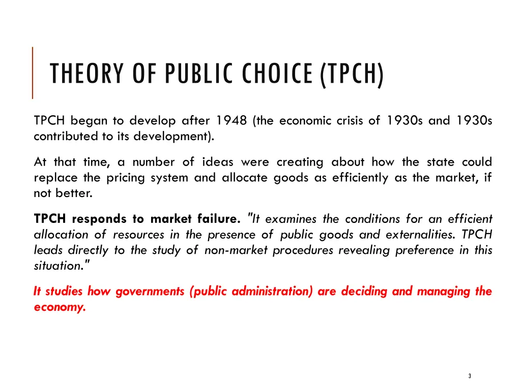 theory of public choice tpch