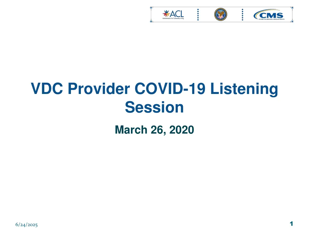 vdc provider covid 19 listening session