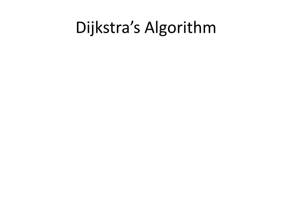 dijkstra s algorithm