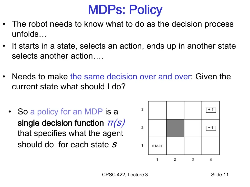 mdps policy mdps policy