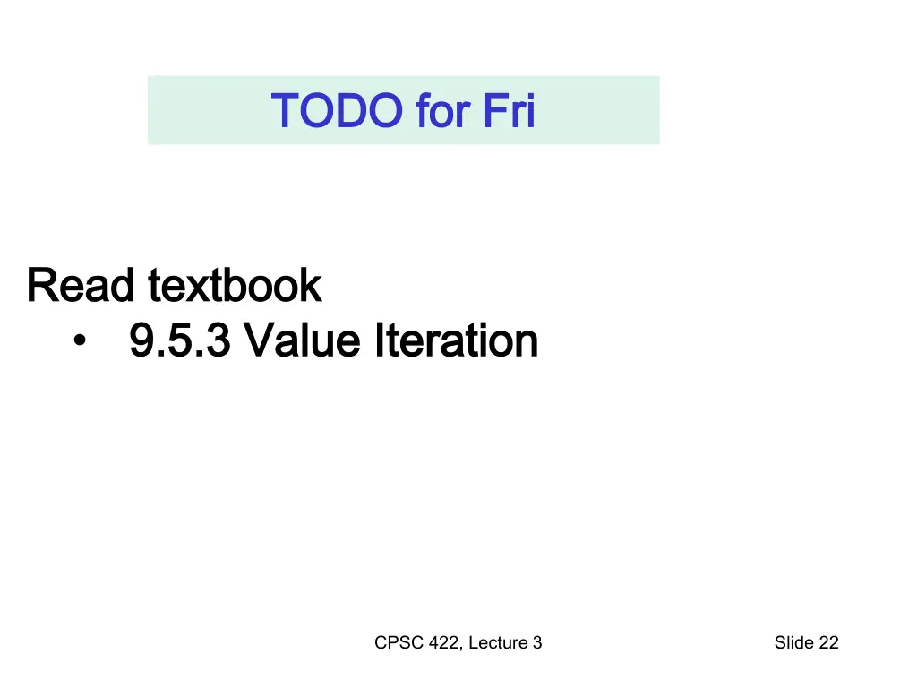 todo for todo for fri