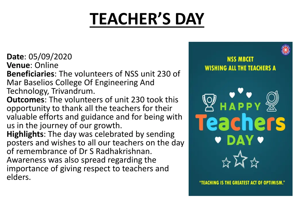 teacher s day
