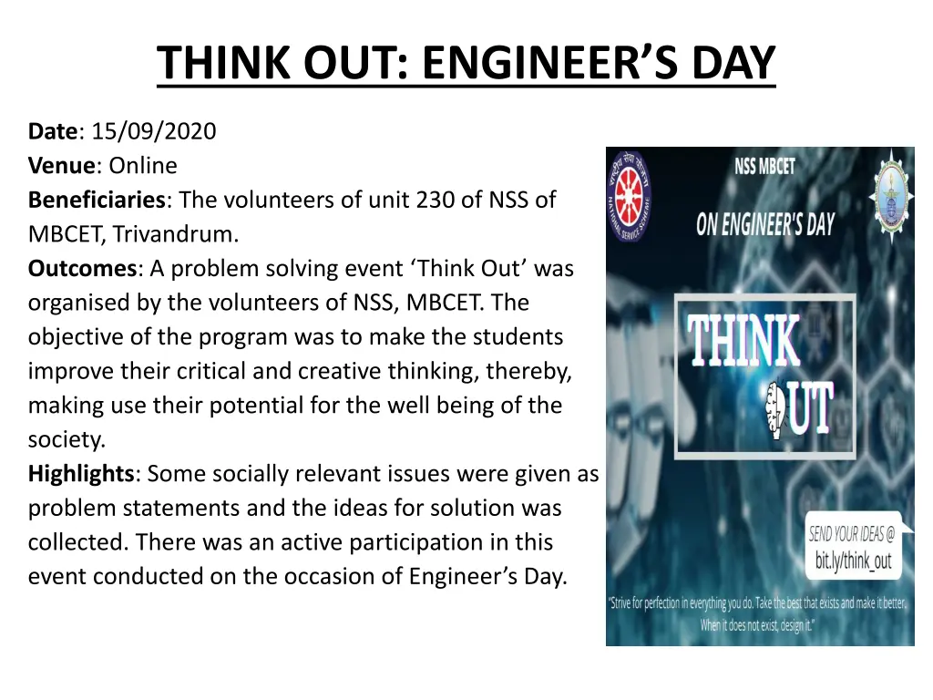 think out engineer s day