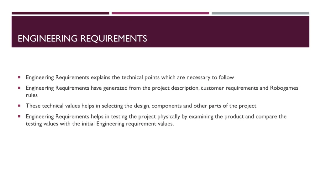 engineering requirements