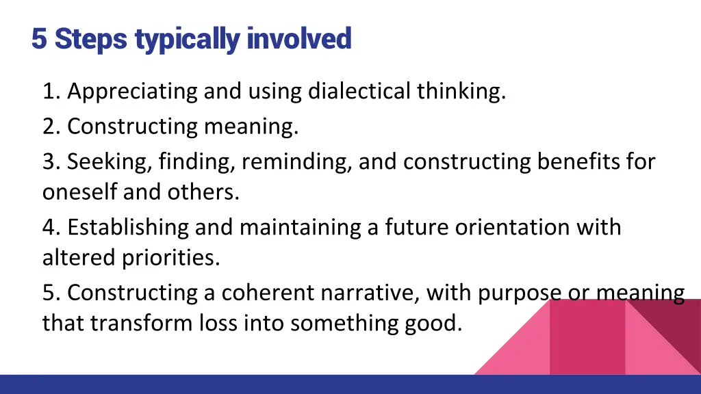 5 steps typically involved