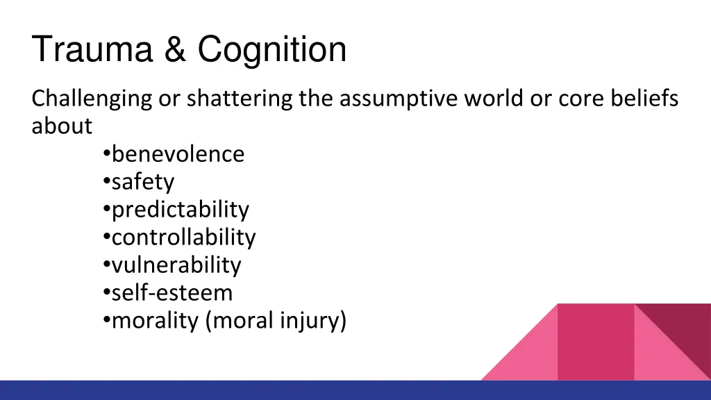 trauma cognition