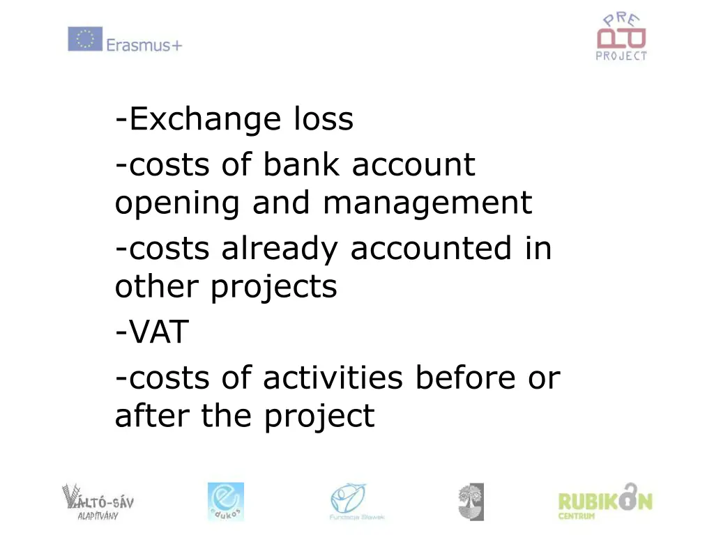 exchange loss costs of bank account opening