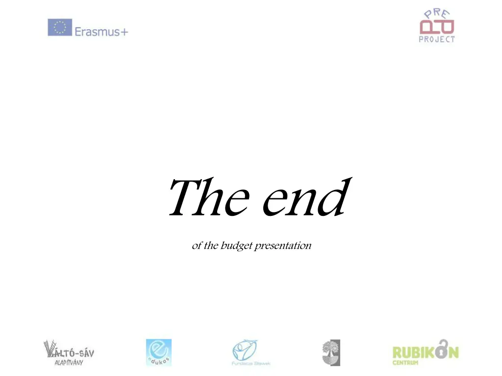 the end of the budget presentation