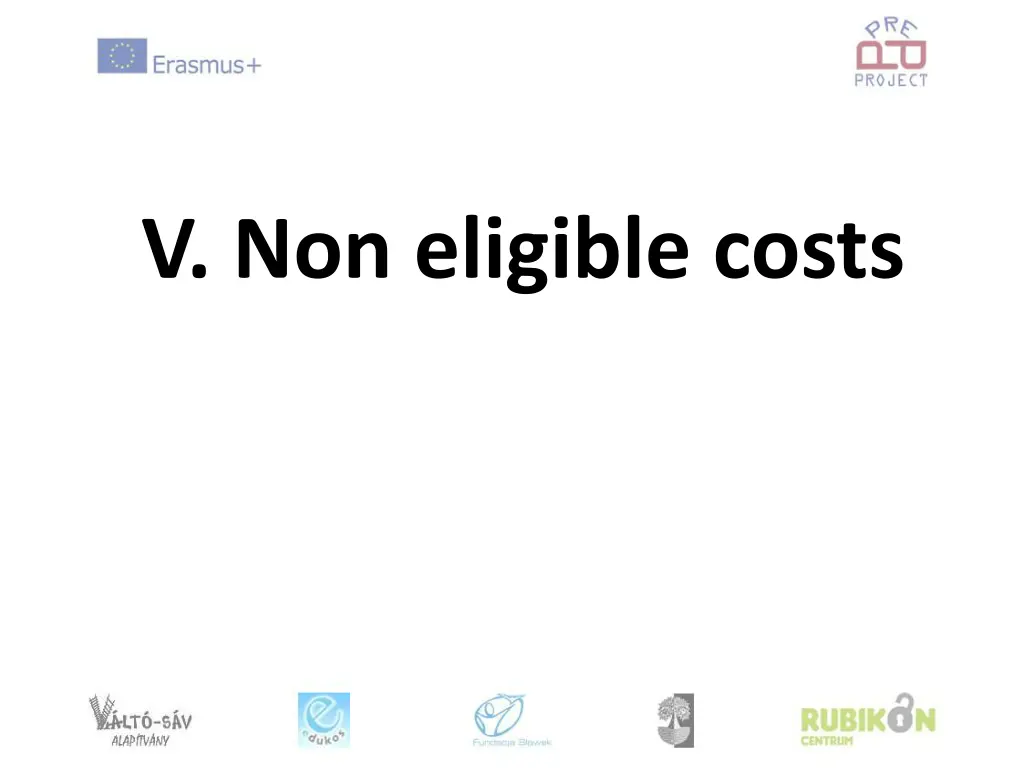 v non eligible costs