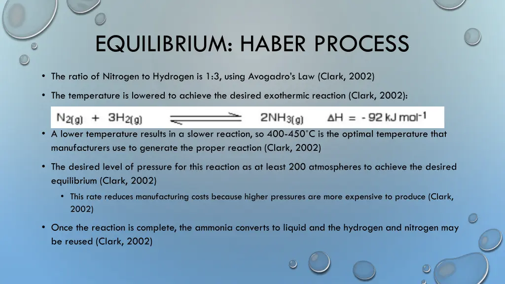 equilibrium haber process 2