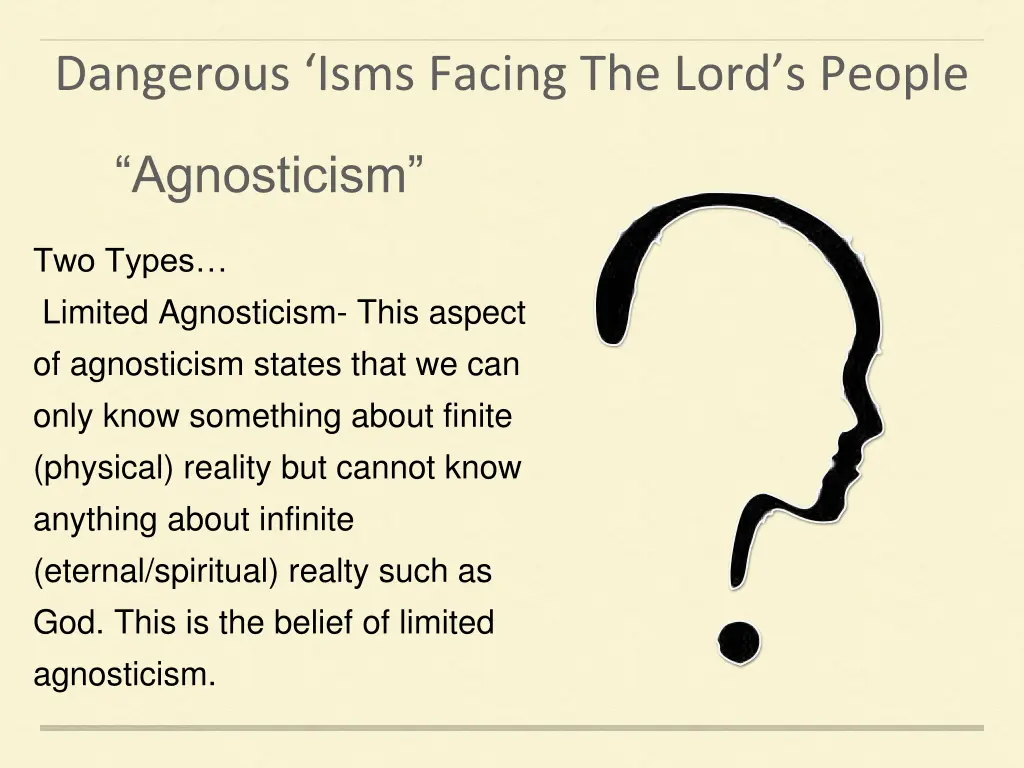 dangerous isms facing the lord s people 12