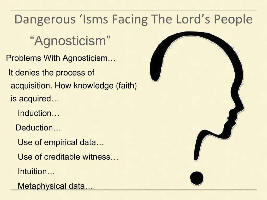 dangerous isms facing the lord s people 13