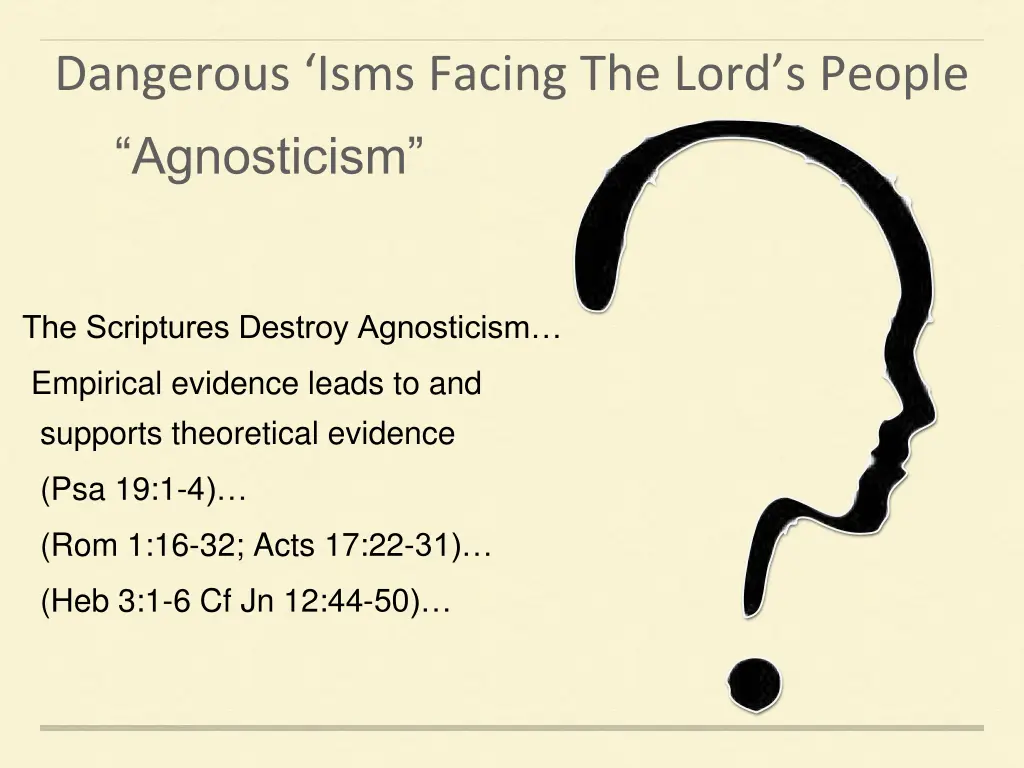 dangerous isms facing the lord s people 16