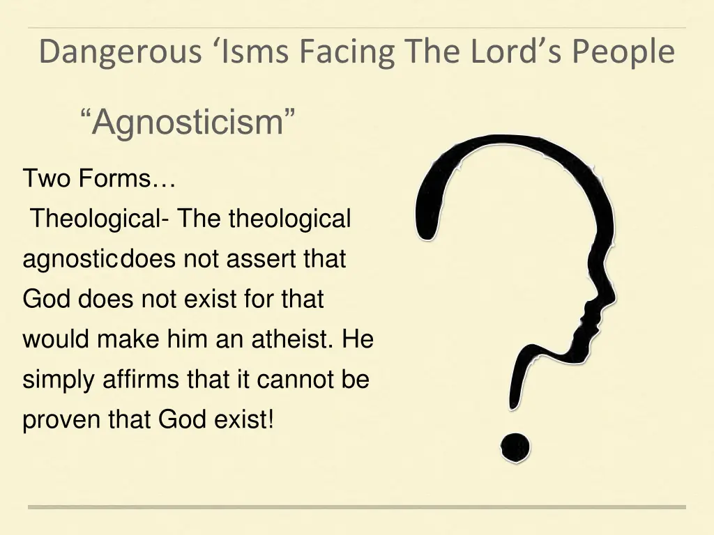 dangerous isms facing the lord s people 3