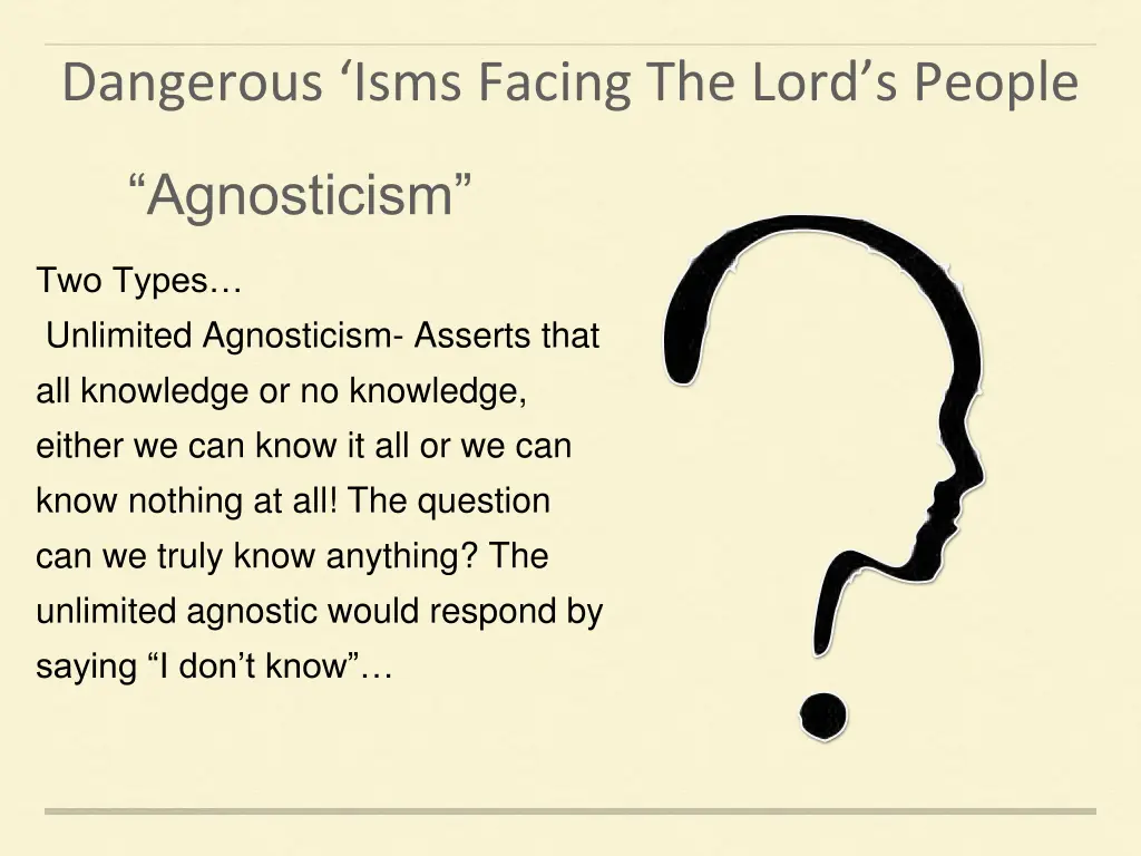dangerous isms facing the lord s people 4