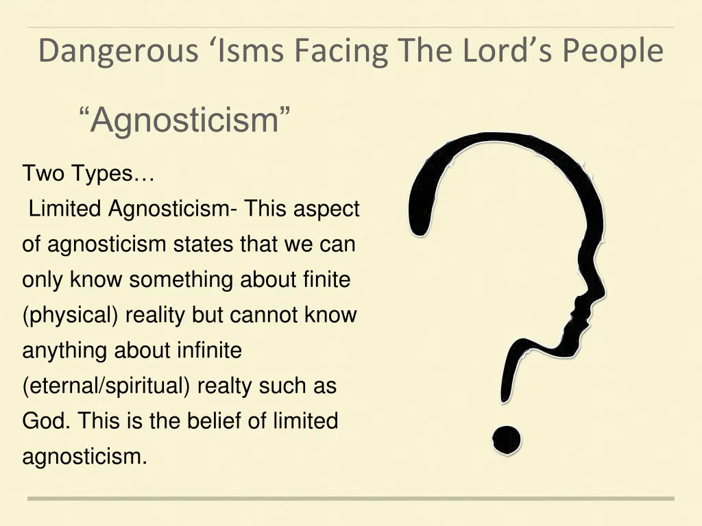 dangerous isms facing the lord s people 5