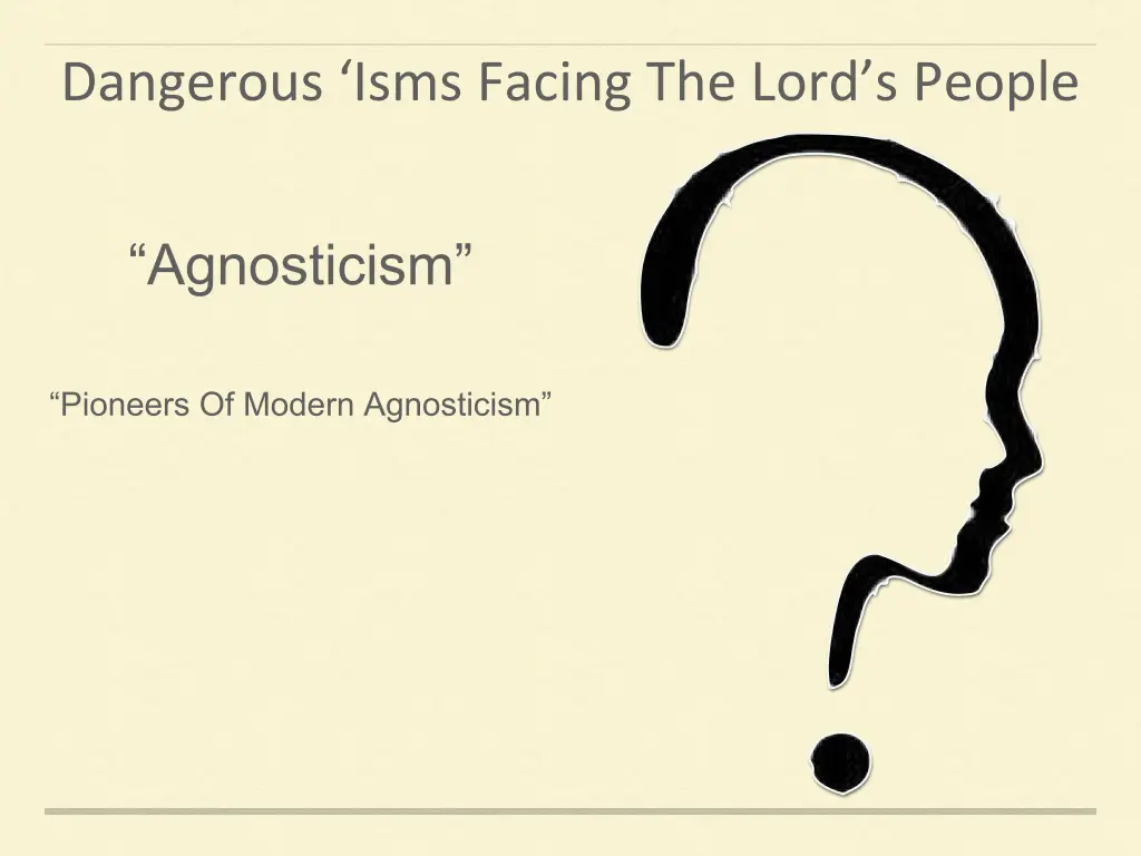 dangerous isms facing the lord s people 6
