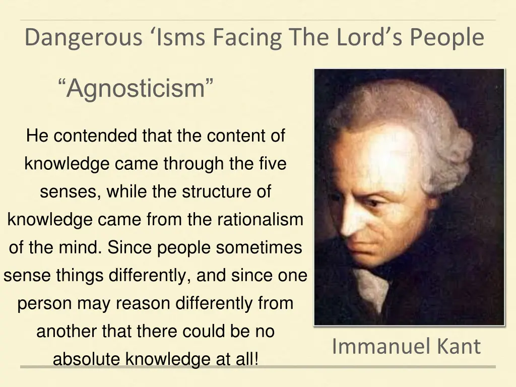 dangerous isms facing the lord s people 8