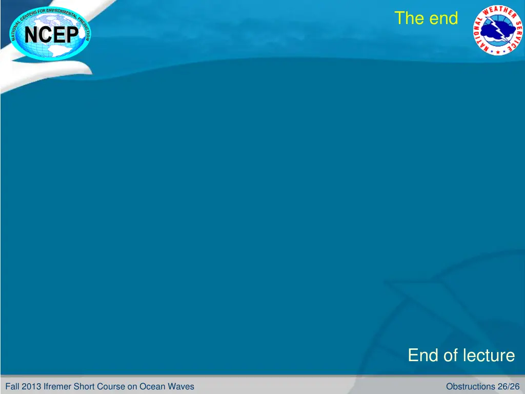 the end