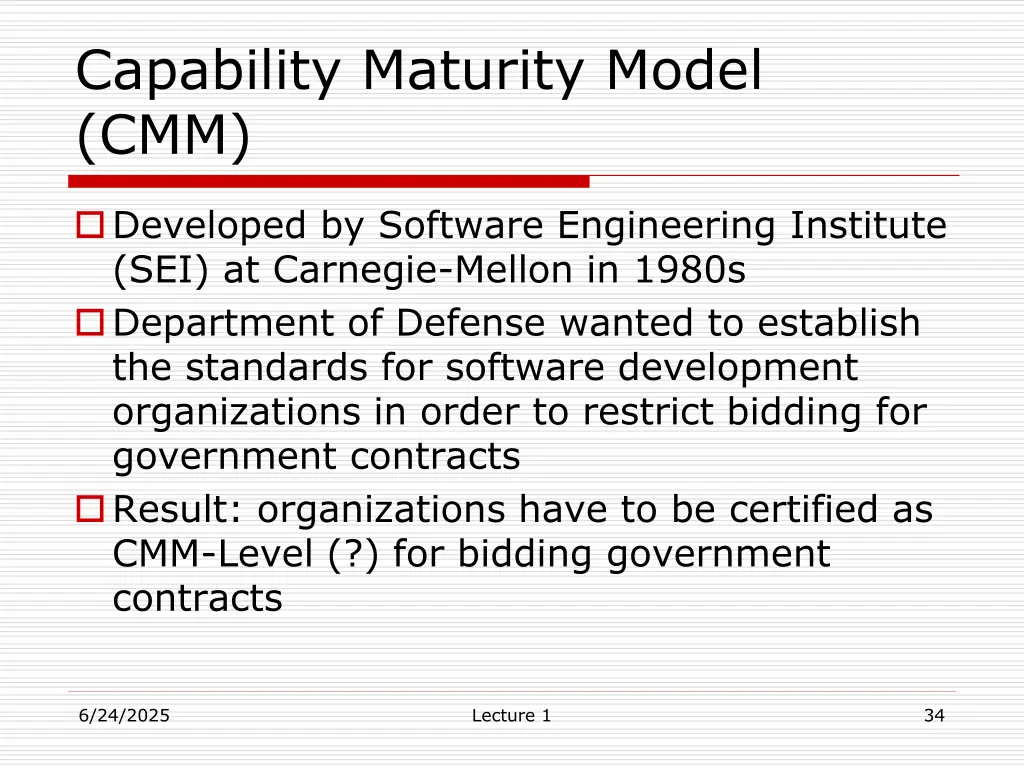 capability maturity model cmm