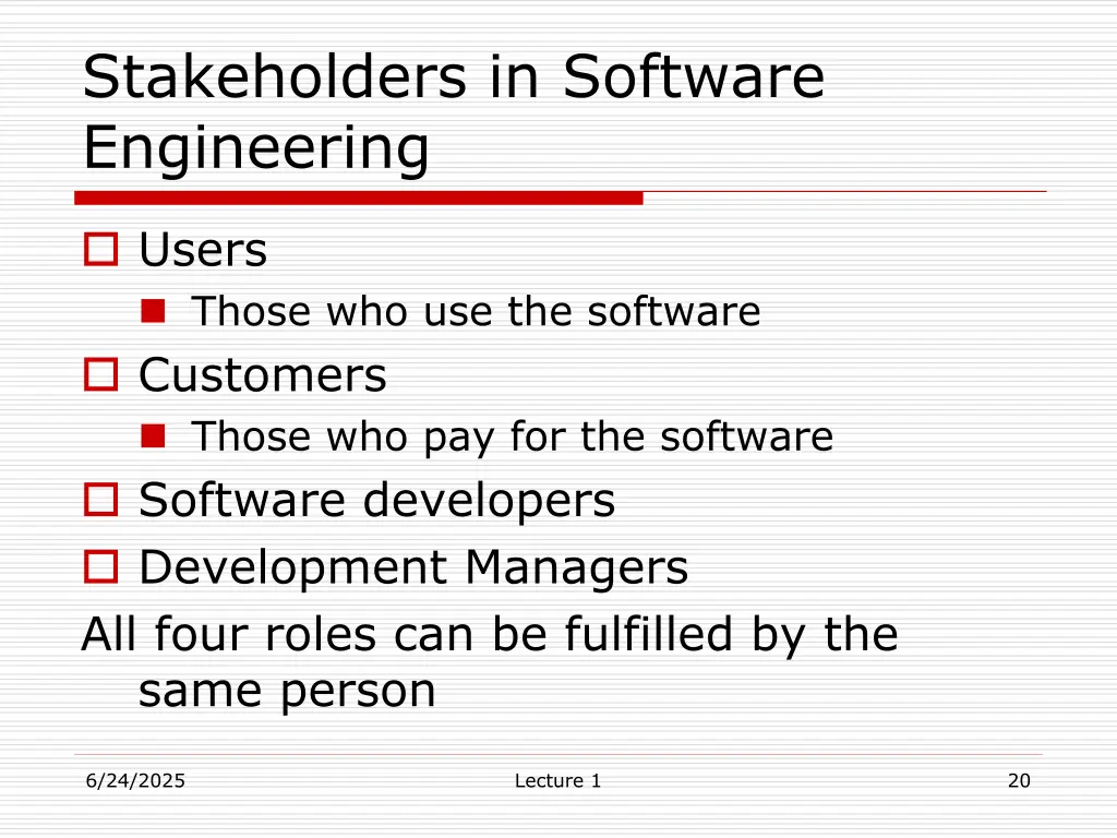 stakeholders in software engineering
