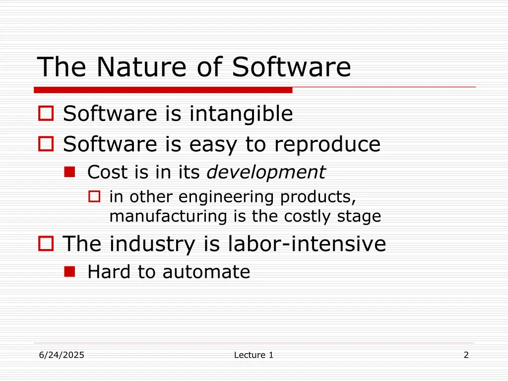 the nature of software