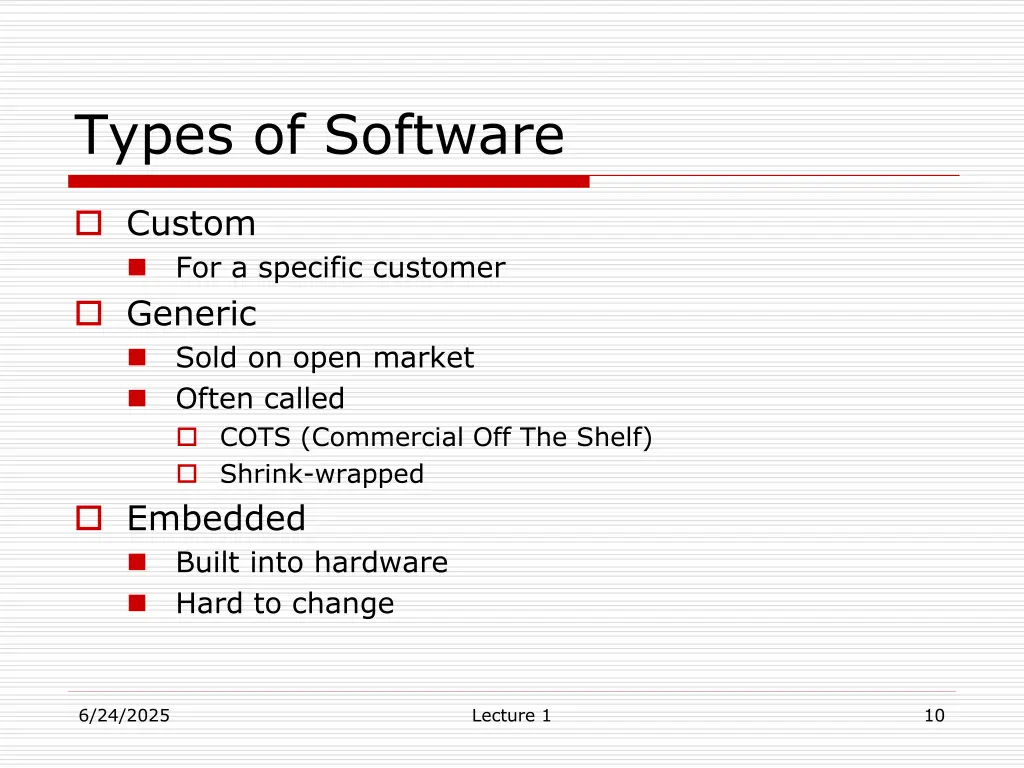 types of software