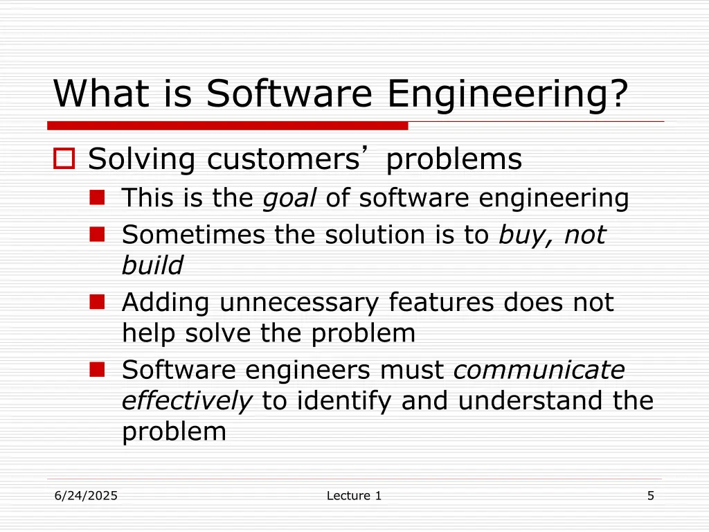 what is software engineering 1