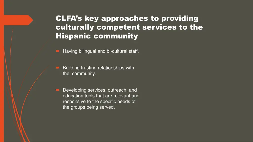 clfa s key approaches to providing culturally