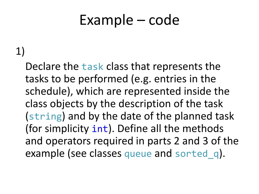 example code
