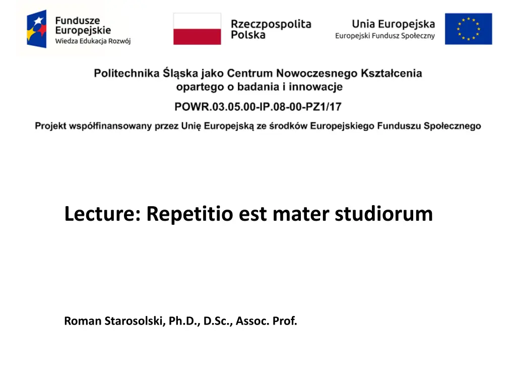 lecture repetitio est mater studiorum