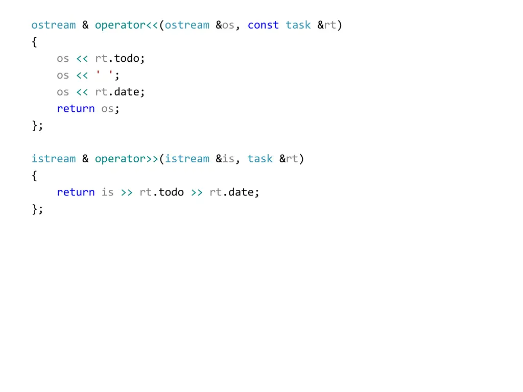 ostream operator ostream os const task