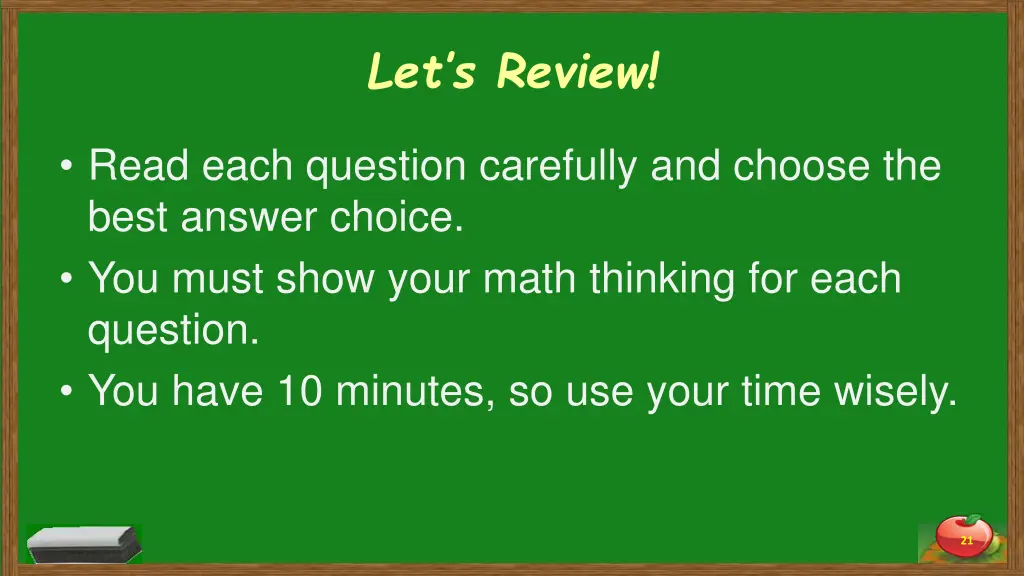 let s review 1