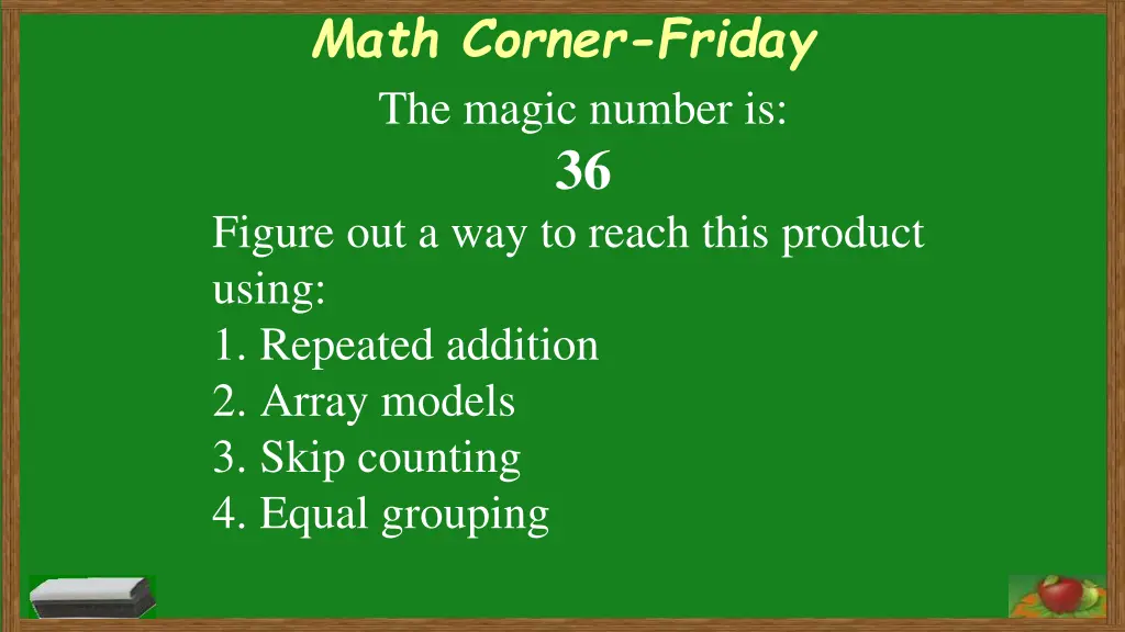 math corner friday the magic number is 36 figure