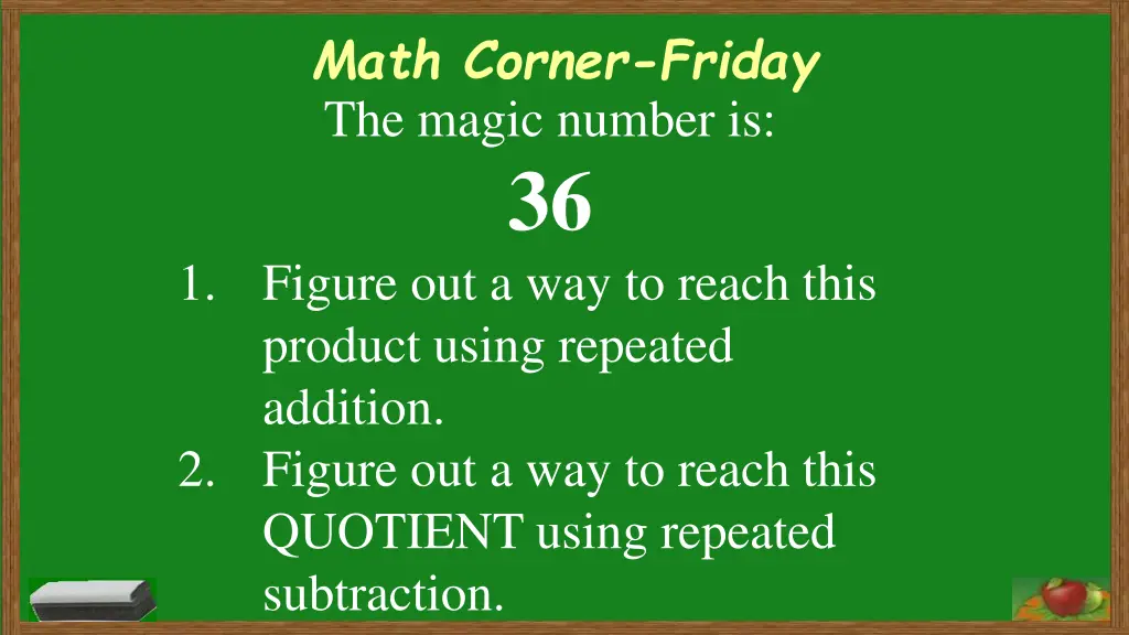 math corner friday the magic number